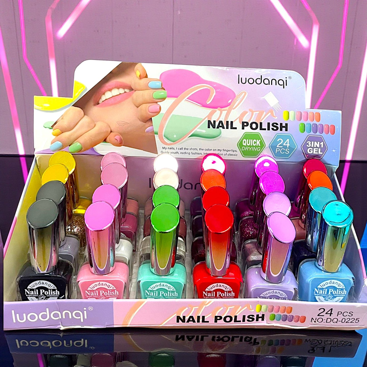 ESMALTE DE UÑAS DE SECADO RAPIDO 24 PZ DQ0225