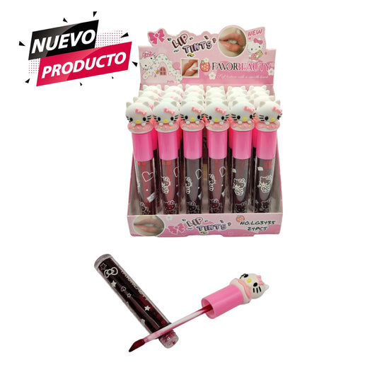 TINTA DE LABIOS HELLO KITTY 24 PCS LG3435