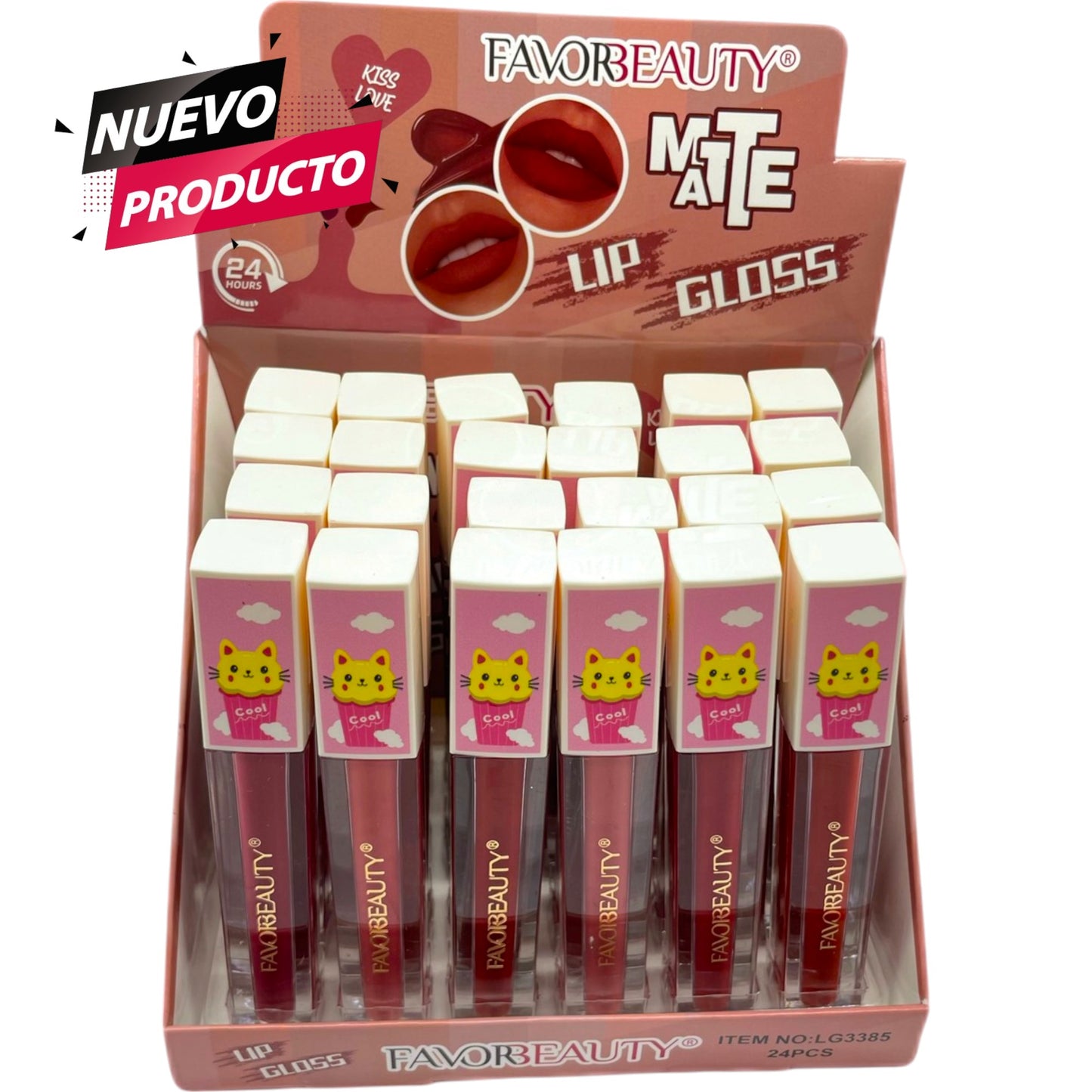 LABIAL LIQUIDO GATITO BEAUTY 24 PCS LG3385