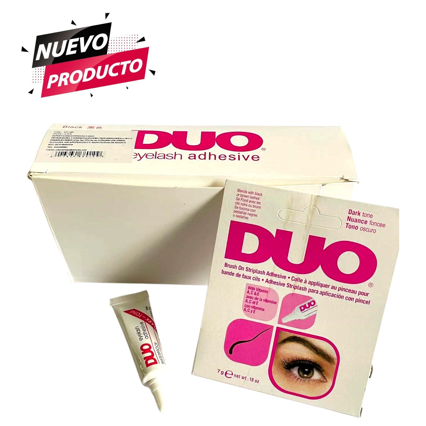 PEGAMENTO DUO NEGRO 12 PCS AY-100.