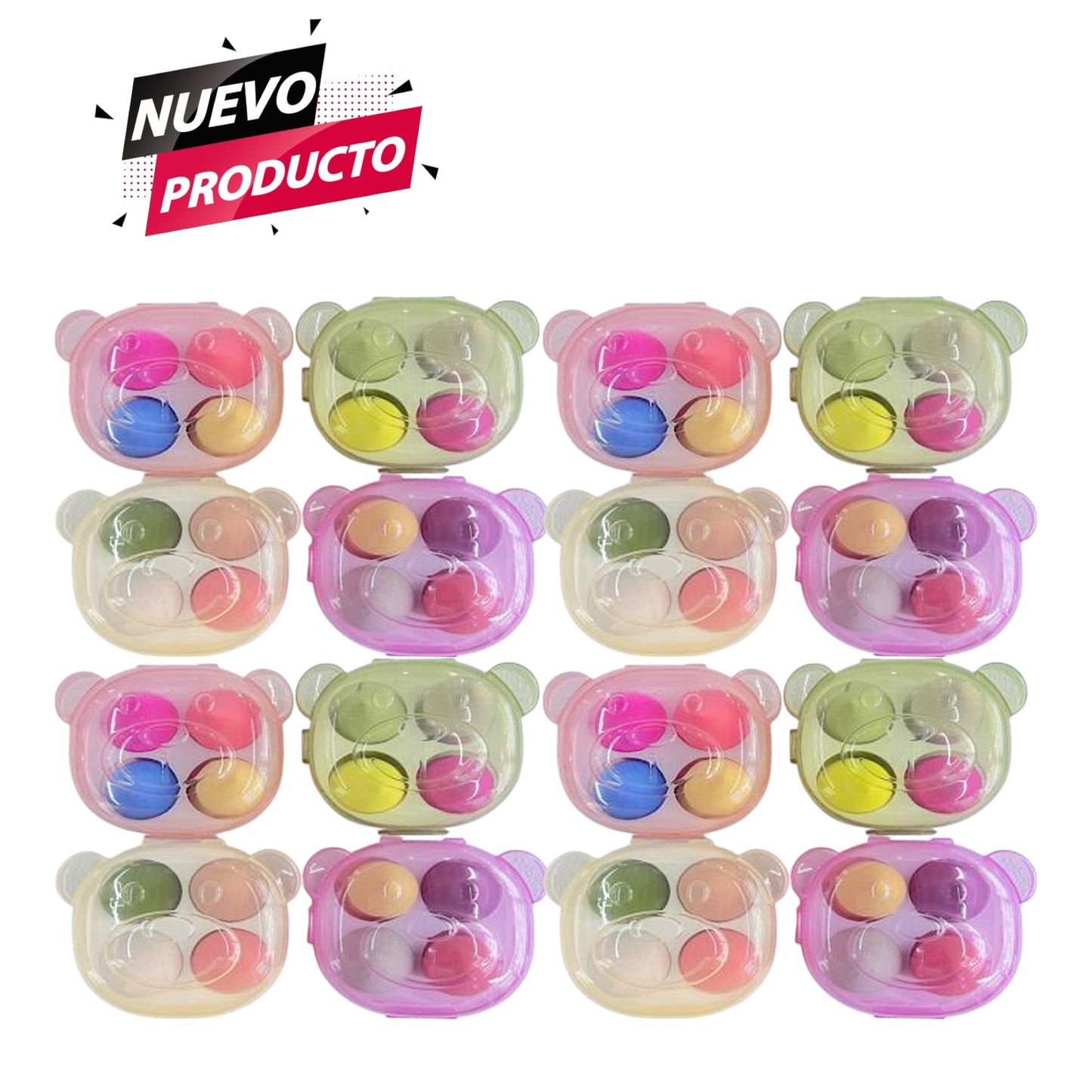 ESTUCHE DE ESPONJAS DE OSITOS 1 PC (SE ENVIA SURTIDO EL MODELO) H039