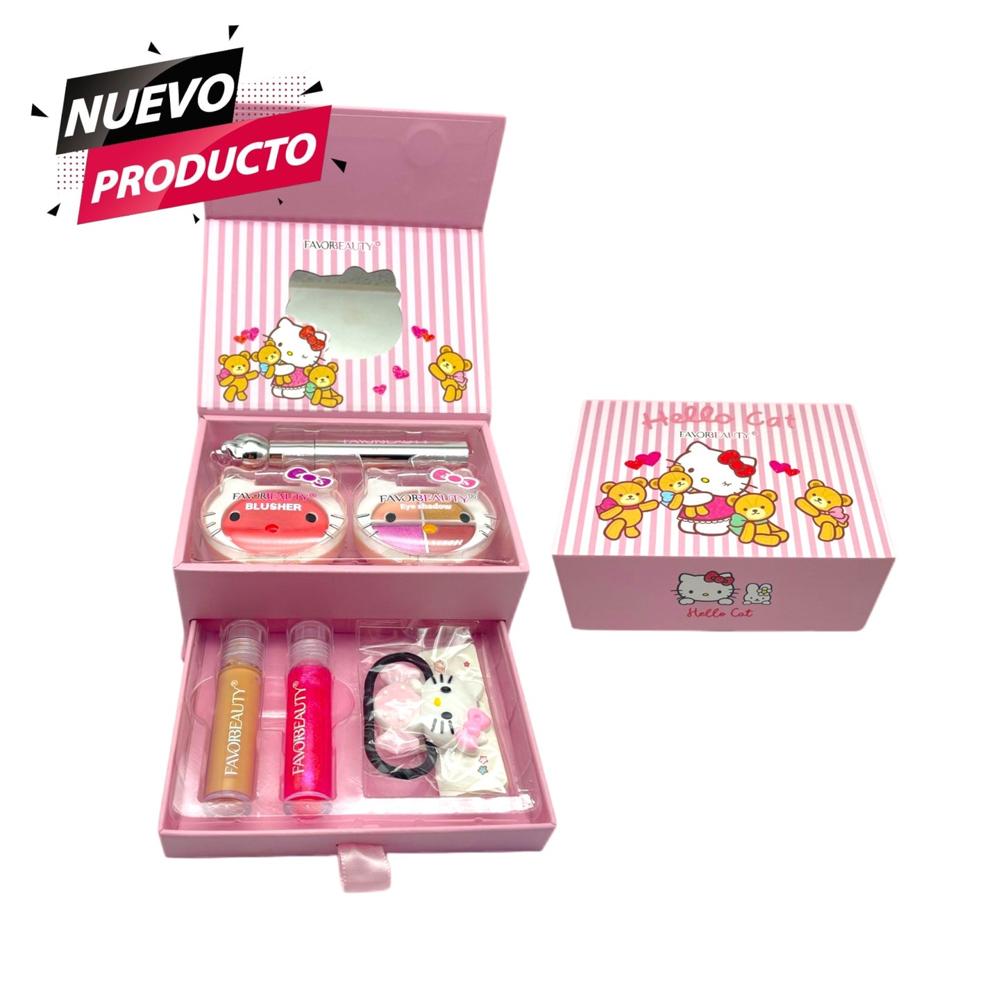 CAJITA DE MAQUILLAJE KITTY 6 PCS BOX005