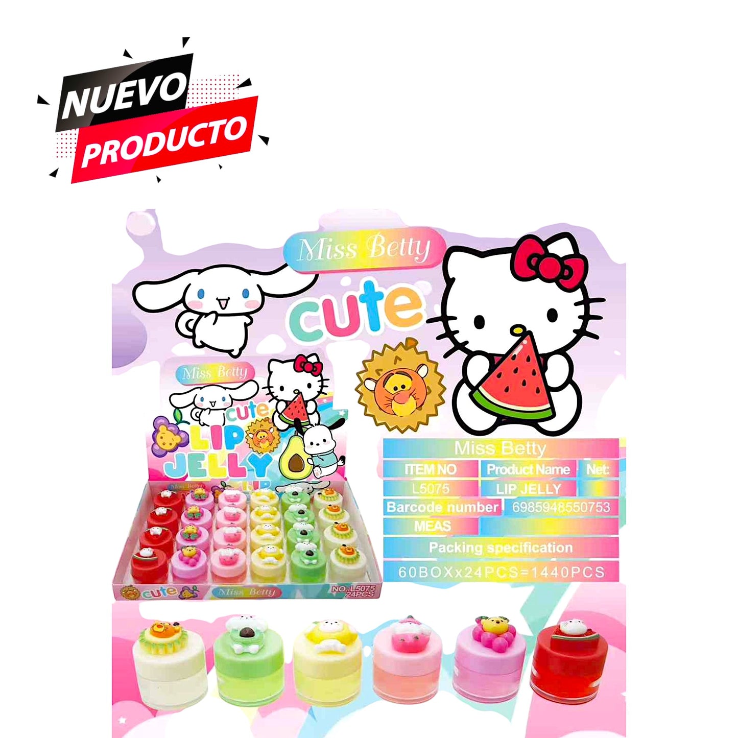 BALSAMO SANRIO DE COLORES 24 PCS L5075