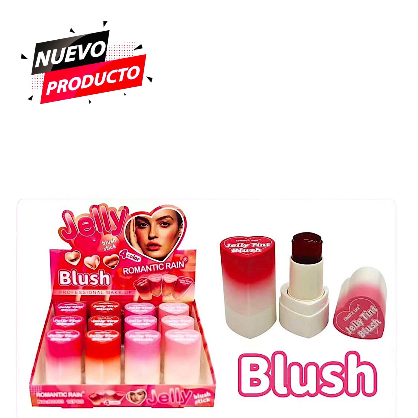 RUBOR BLUSH JELLY ROMANTIC RAIN 12 PCS R2133