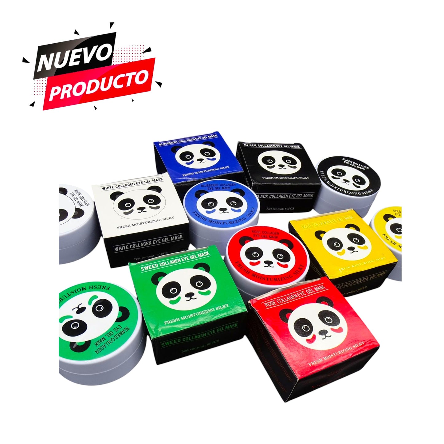 PARCHES PARA OJOS EN TARRO DE OSO PANDA 1 PC  PA08