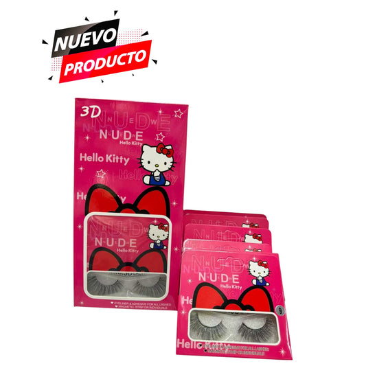 PESTAÑAS  HELLO KITTY 10 PARES JM-1