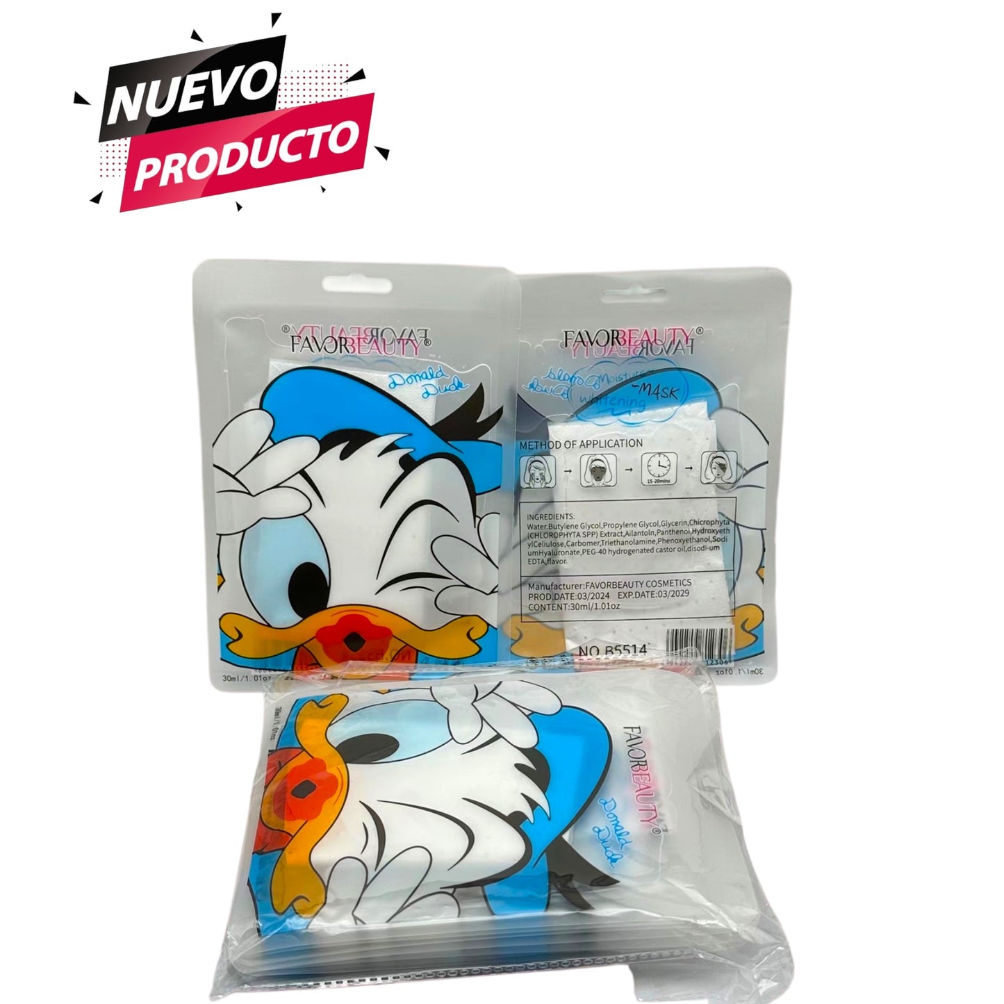 MASCARILLA PATO DONAL 10 PCS B5514