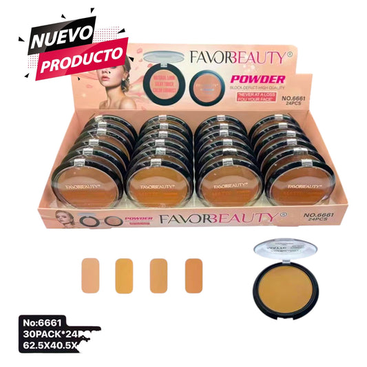 POLVO COMPACTO NATURAL LOOK 24 PCS 6661