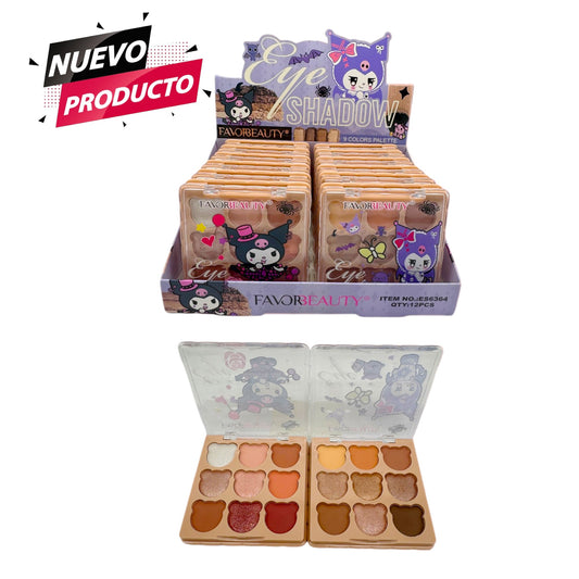 SOMBRAS KUROMY EYE SHADOW 9 COLORS 12 PCS ES6364