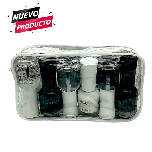 BARNIS NEGRO TRANSPARENTE Y BLANCO 12 PCS NP8008