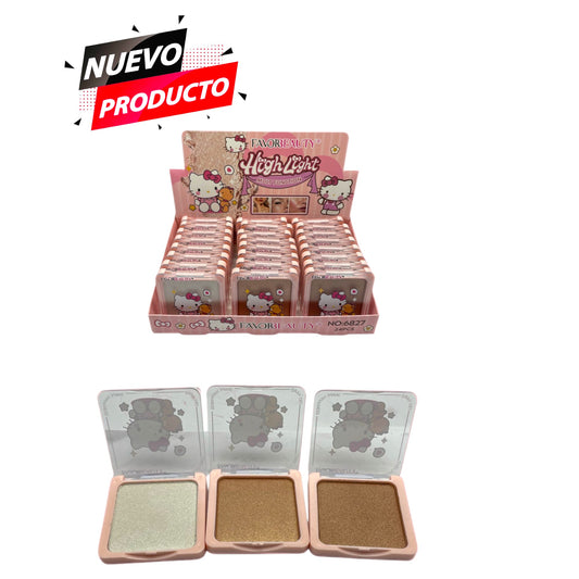 ILUMINADOR COMPACTO HELLO KITTY 24 PCS 6827