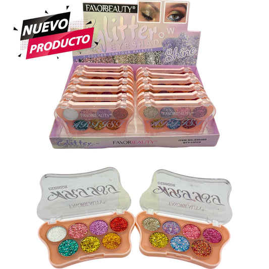 PALETA DE GLITTER SHINE 12 PCS ES6489