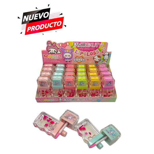 LIP GLOSS MELODY Y SUS AMIGOS 24 PCS LG3376