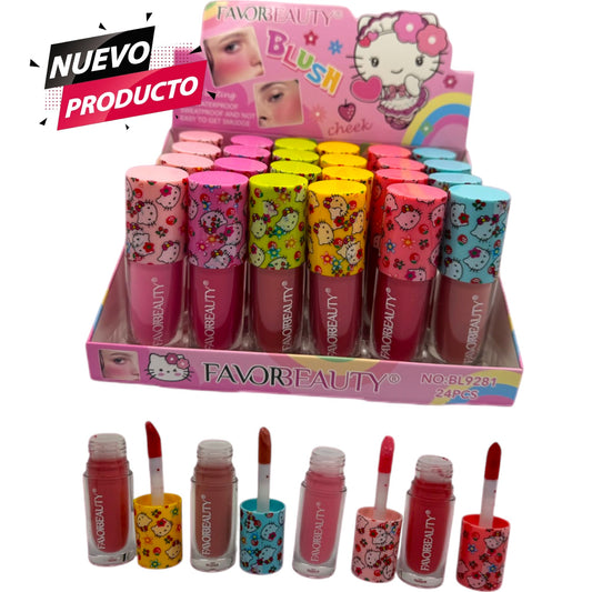 RUBOR LIQUIDO DE HELLO KITTY 24 PCS BL9281