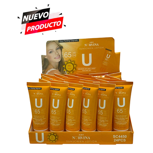 BLOQUEADOR SOLAR NORVINA U SUN CREEN 24 PCS SC4450