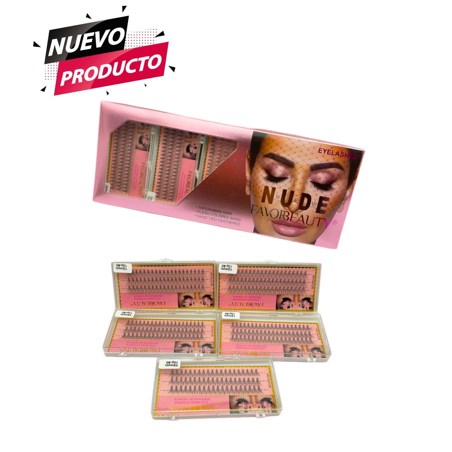 PESTAÑAS SURTIDAS 3X3 CAJA CON 10 PCS FB1239