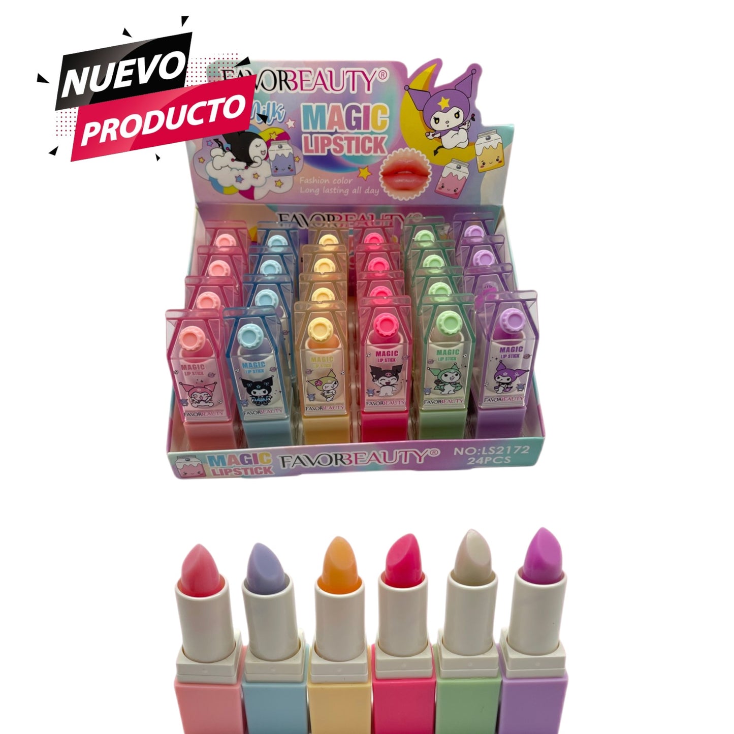 LABIAL MAGICO KUROMY Y SUS AMIGOS 24 PCS LS2172