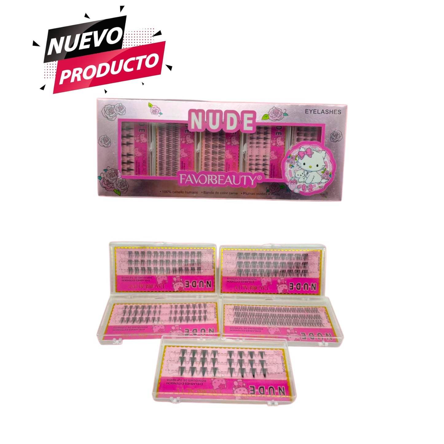 PESTAÑAS DE GRUPO KITTY CON 10 PCS FB1248