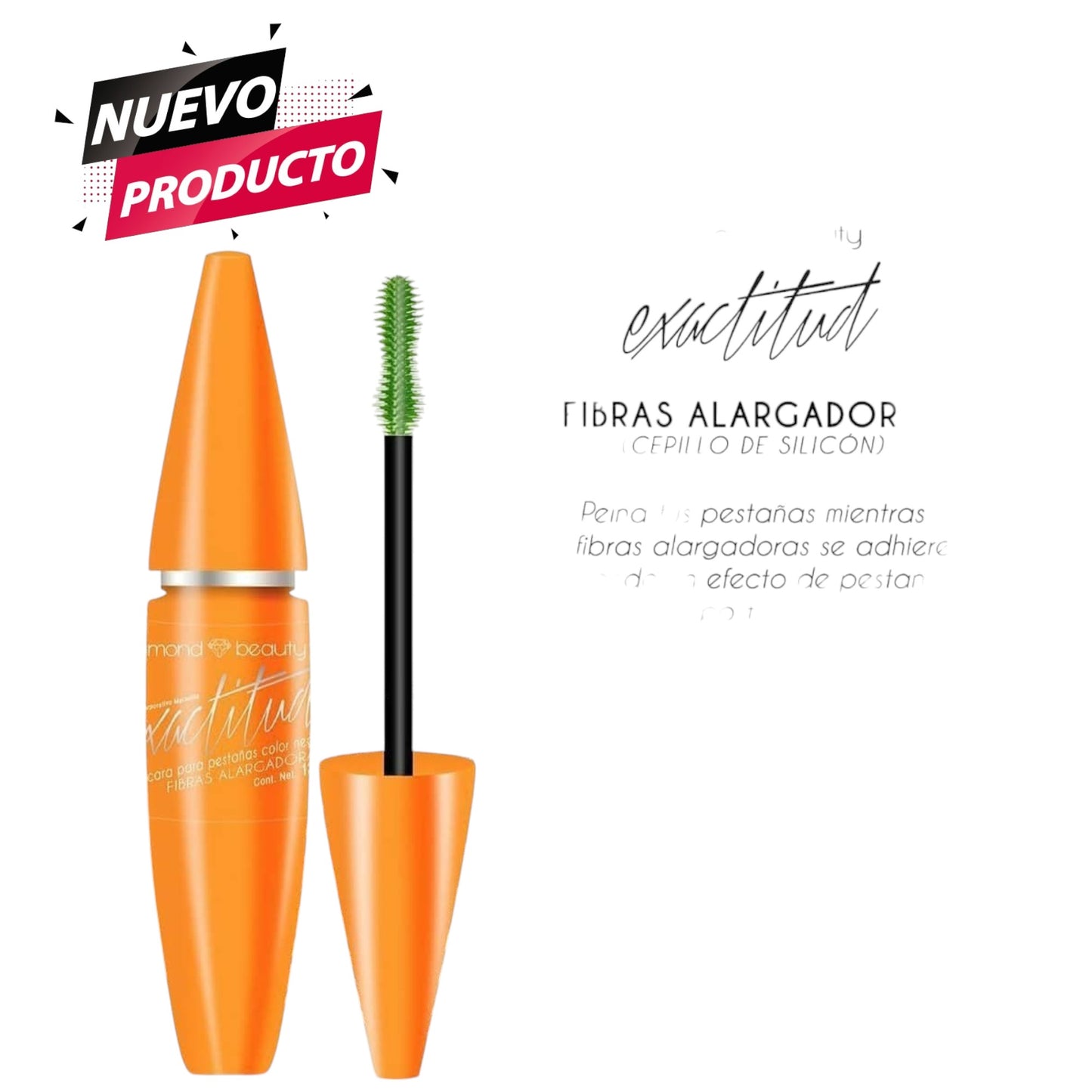 RIMEL EXACTITUD NARANJA CON FIBRAS ALARGADORAS.