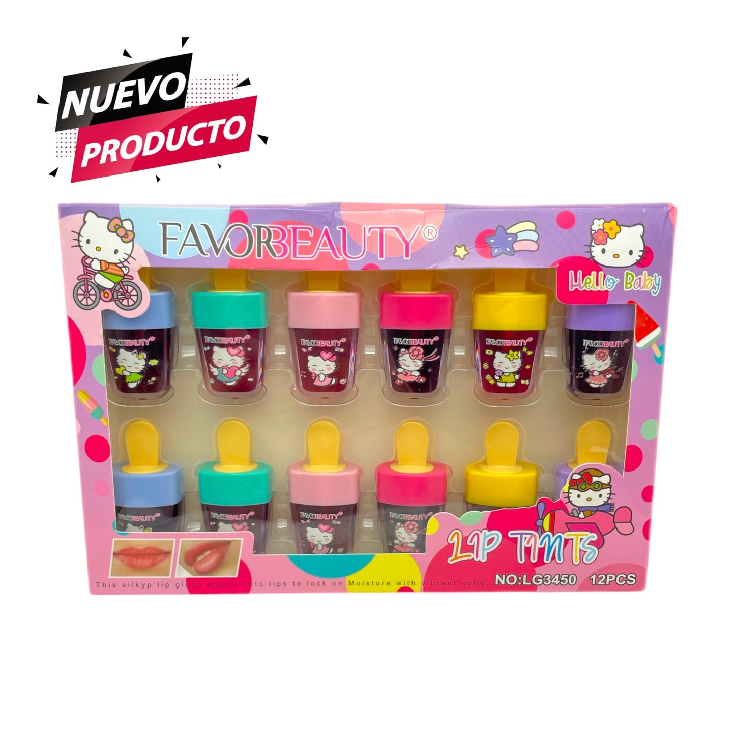 TINTA KITTY PALETITA CON 12 PCS LG3450