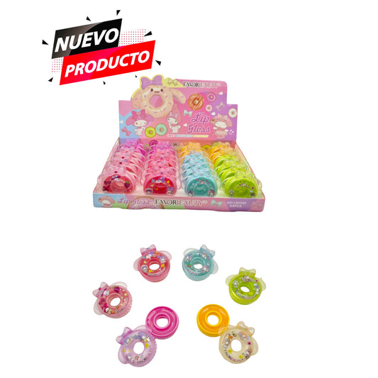 LIP GLOSS DE ROSQUILLA KUROMY 24 PCS LB3549