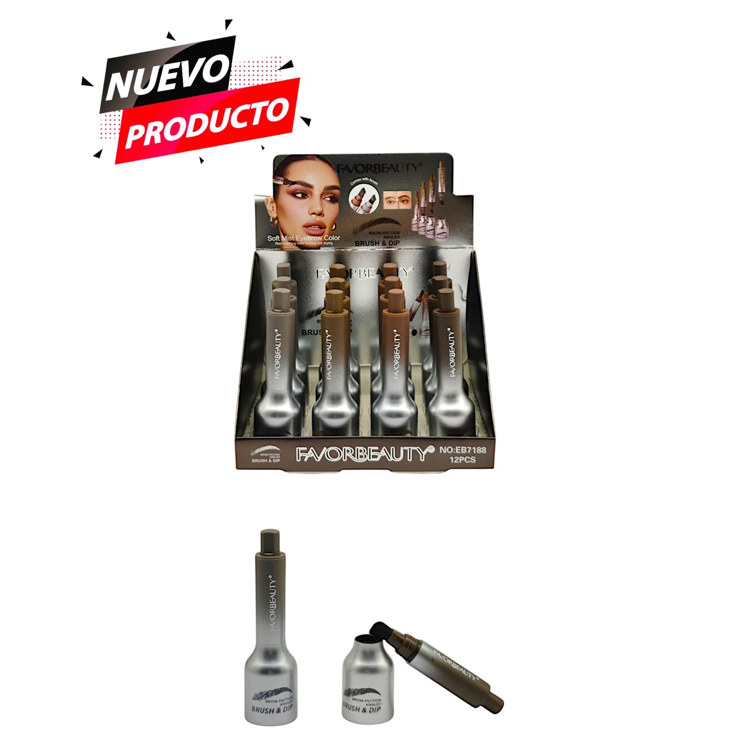 SOMBRA DE CEJAS CON APLICADOR 12PZS EB7188