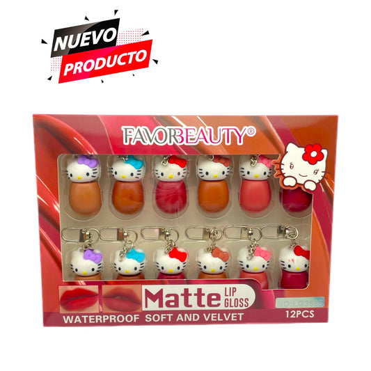 TINTA MATTE  HELLO KITTY 12 PCS LG3566