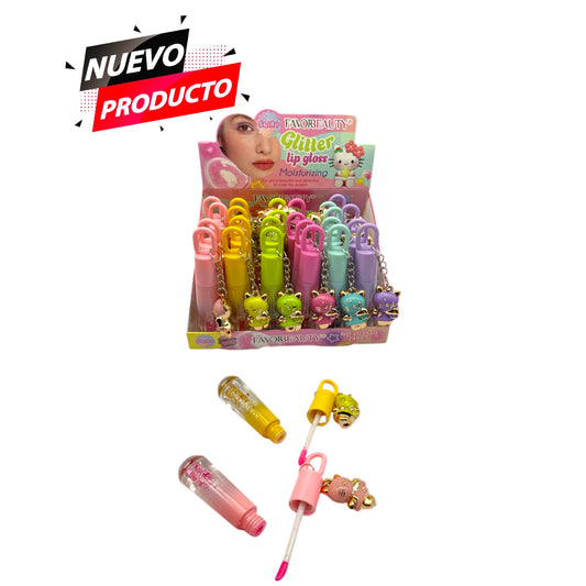 LIP GLOSS DE HELLO KITTY GLITTER 24 PCS LG3550