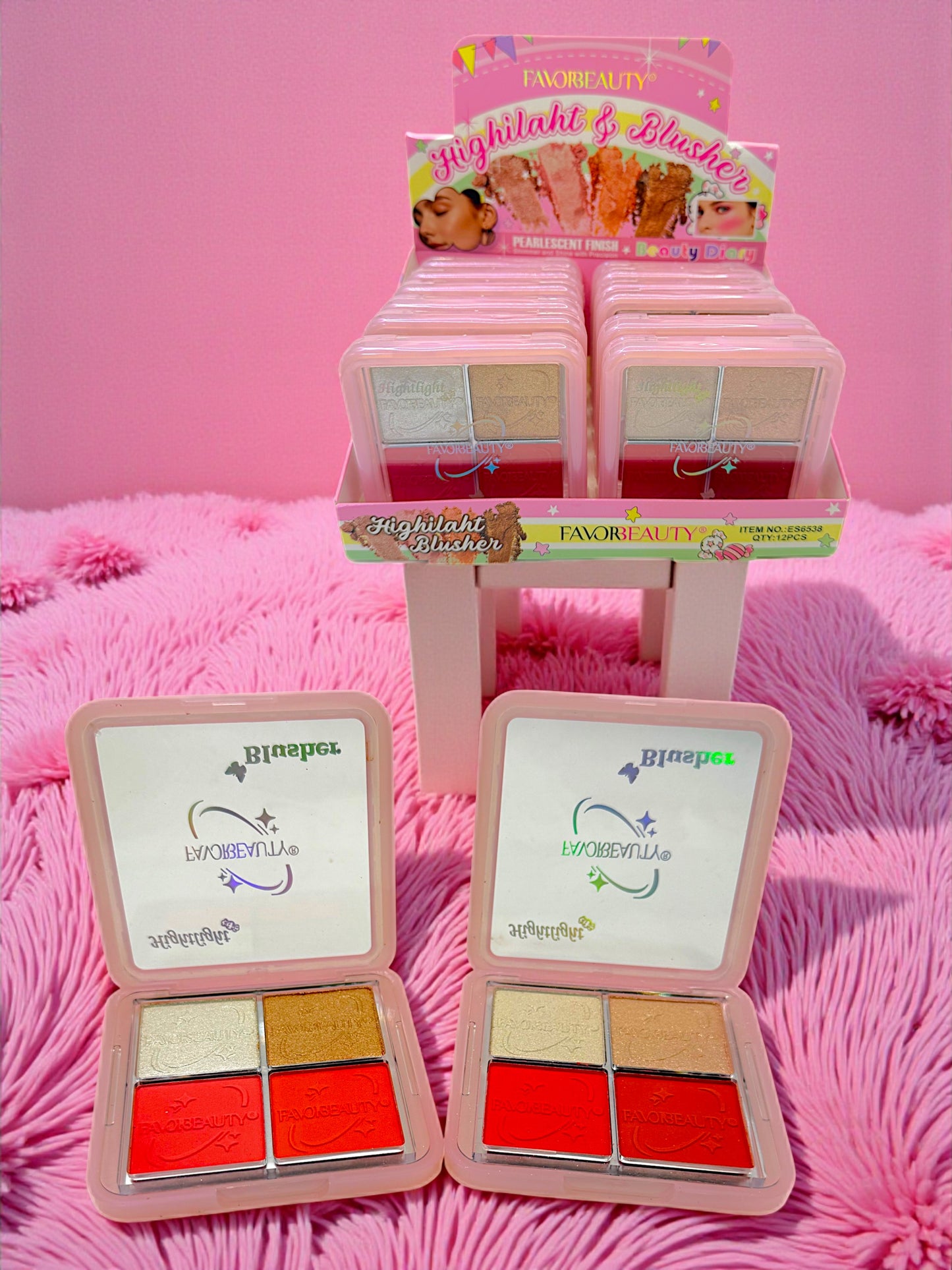 CUARTETOS DE ILUMINADOR Y RUBOR 12 PZ ES6538