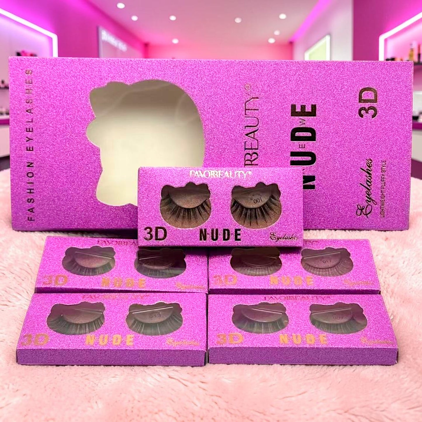 PESTAÑAS 3D GLITTER 10 PZ FB1219