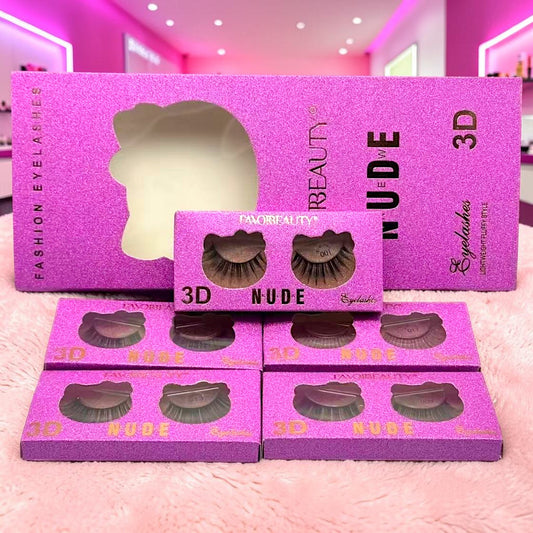 PESTAÑAS 3D GLITTER 10 PZ FB1219