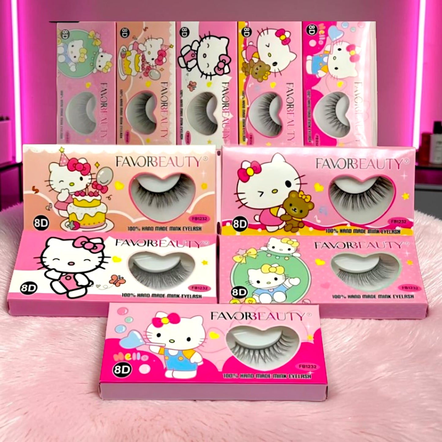 PESTAÑA POSTIZA HELLO KITTY 10 PZ FB1232