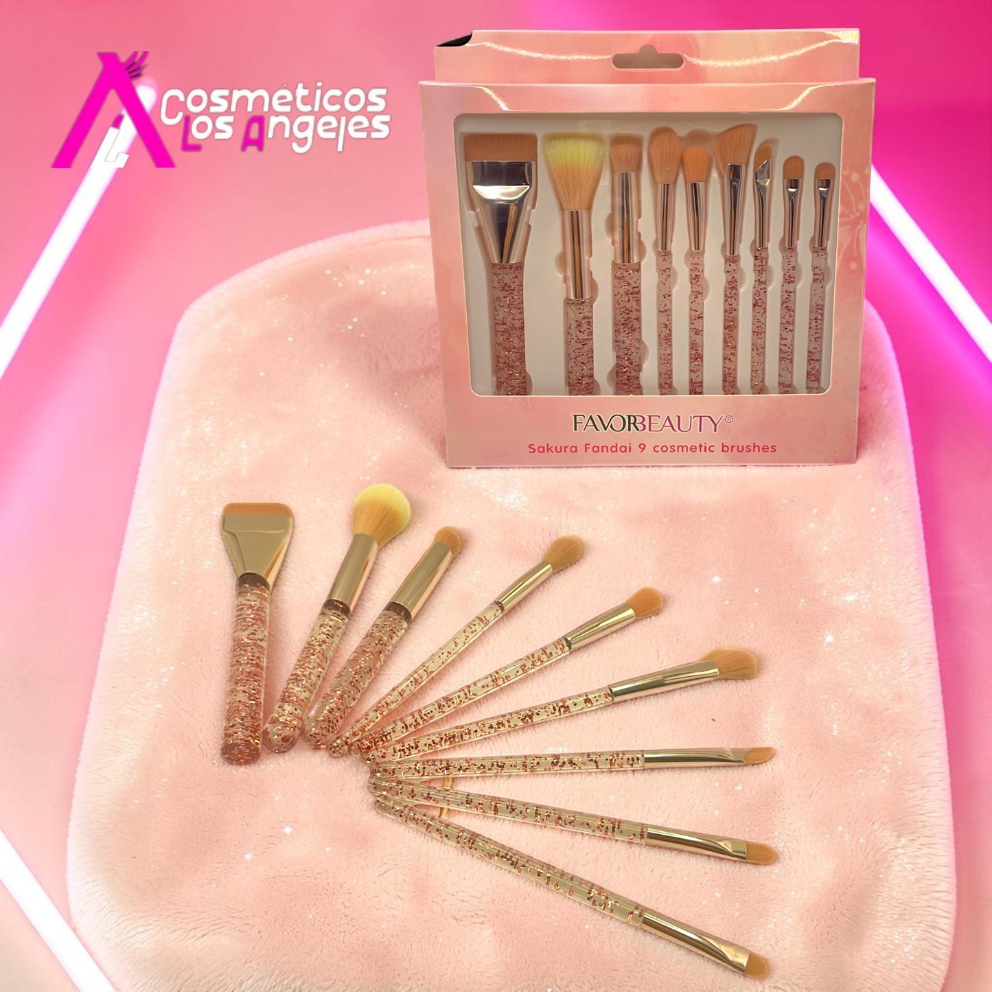 SET DE BROCHAS GLITTER 1 PACK CON 9 PZ FB1705