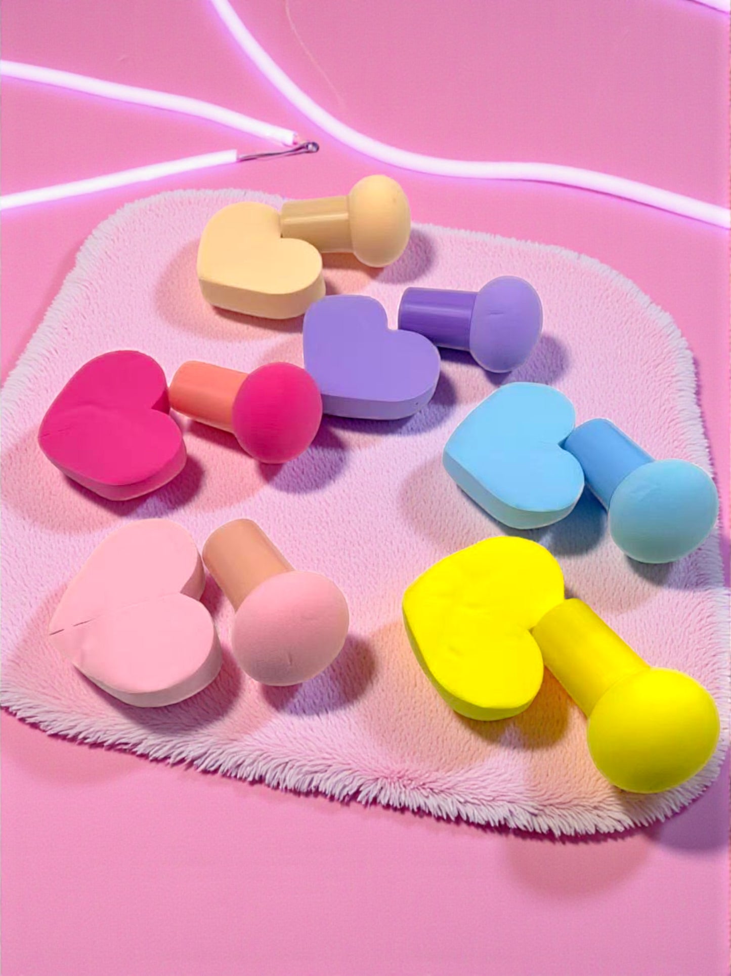 ESPONJITAS HONGUITOS Y CORAZON 12 PZ FB1801