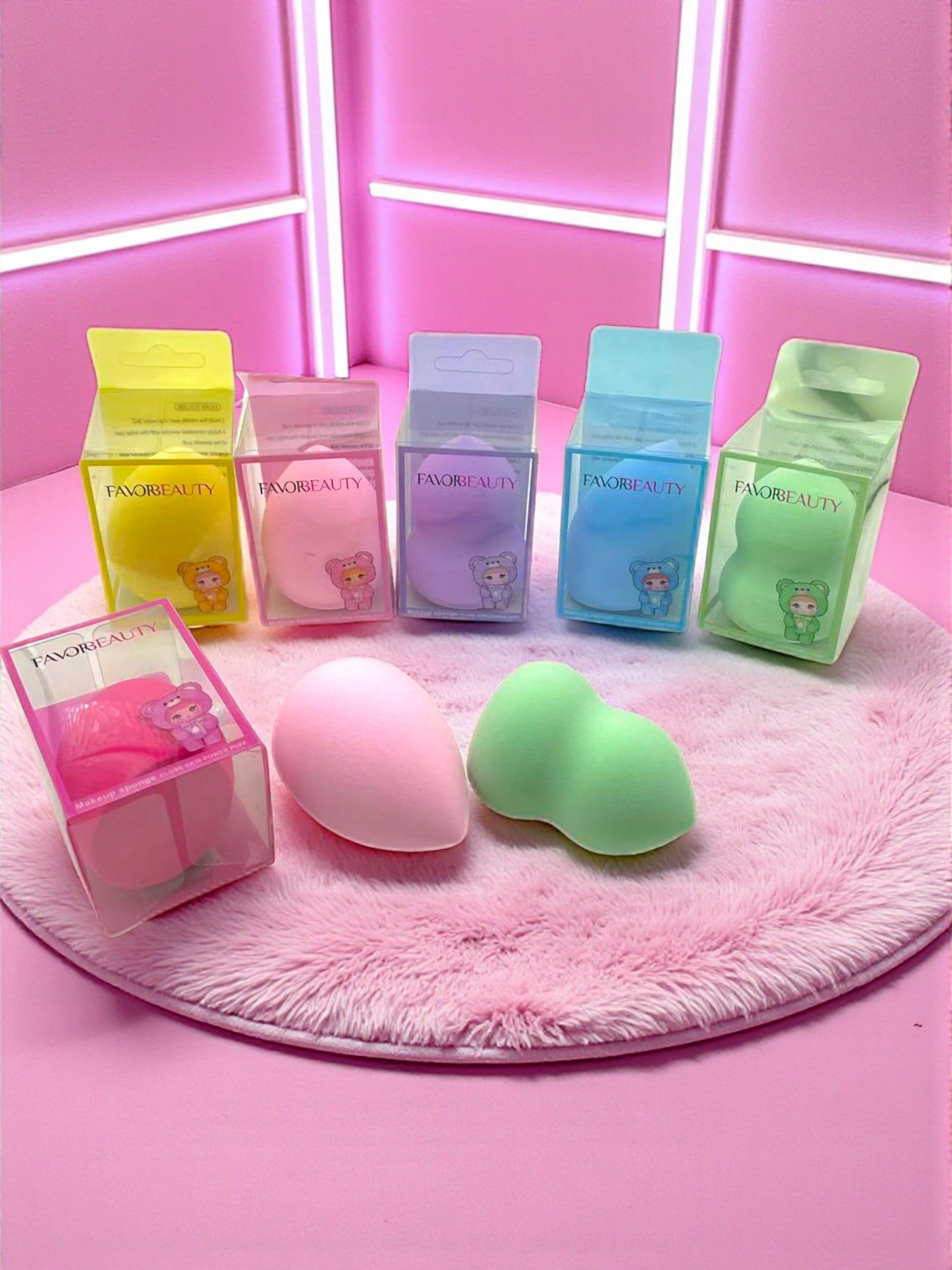 ESPONJA DE MAQUILLAJE COLORIDA 12 PZ FB1815.