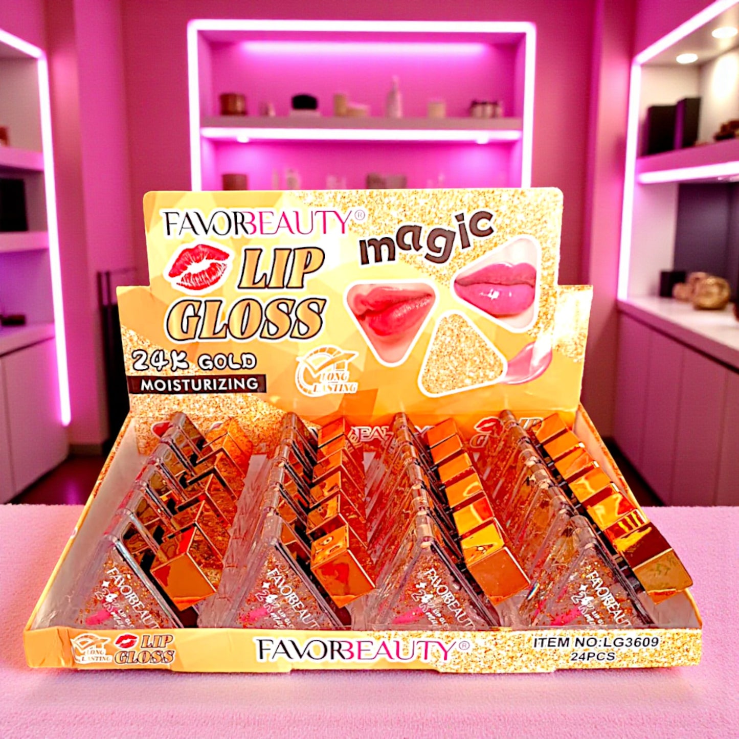 GLOSS TRIANGULO 24K GOLD 24 PZS LG3609