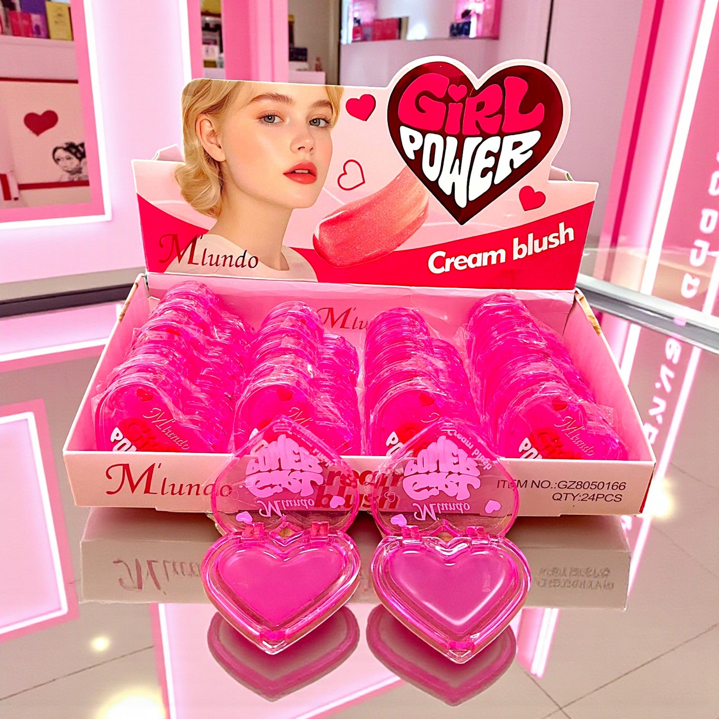 RUBOR EN CREMA CORAZON 24 PZ GZ8050166