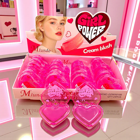 RUBOR EN CREMA CORAZON 24 PZ GZ8050166