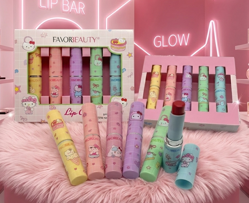 LABIAL EN BARRA HELLO KITTY 6 PZ LS2175