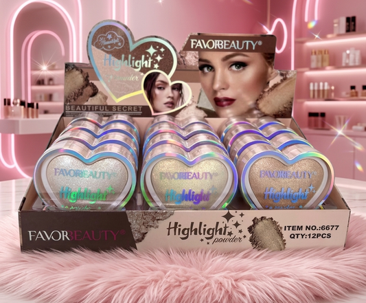 ILUMINADOR COMPACTO CORAZONES 12 PZ 6677