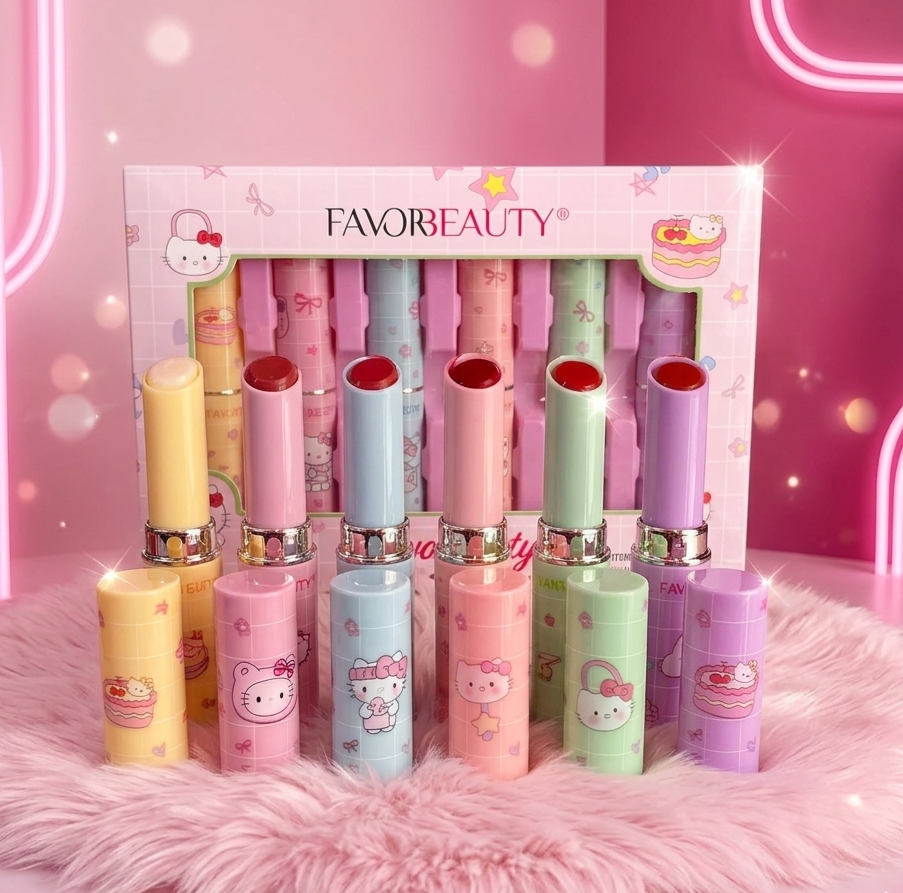 LABIAL EN BARRA HELLO KITTY 6 PZ LS2175