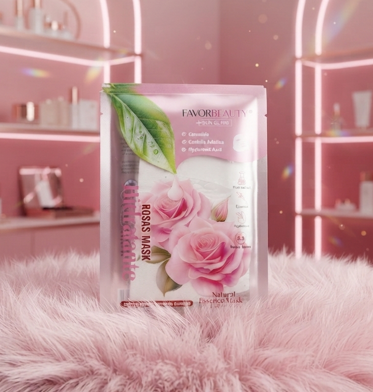 MASCARILLA FACIAL ROSAS 10 PZ B5629