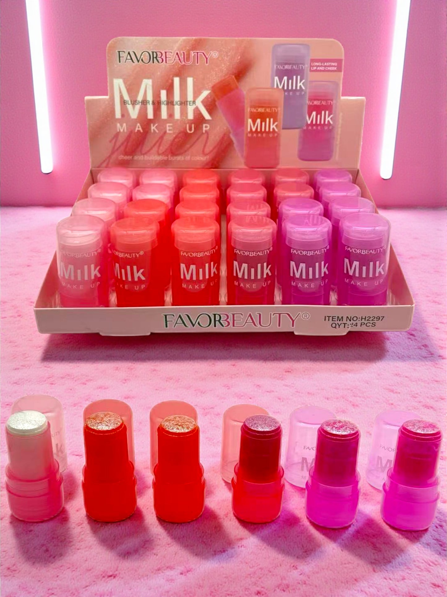 ILUMINADOR EN BARRA MILK 24 PZ H2297-1