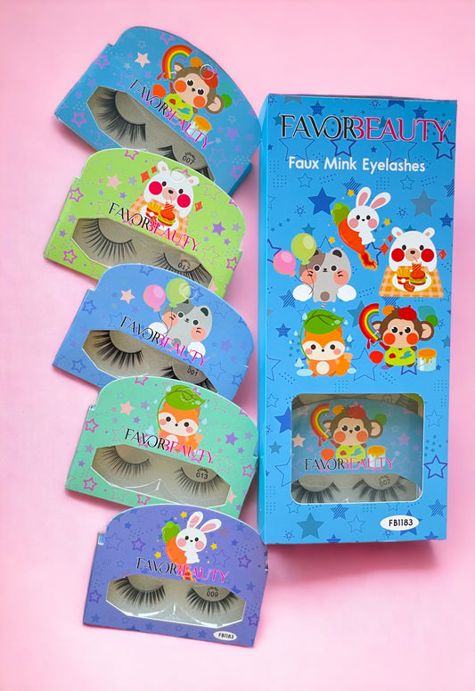 Pestañas Animals caja con 10 pcs FB1183