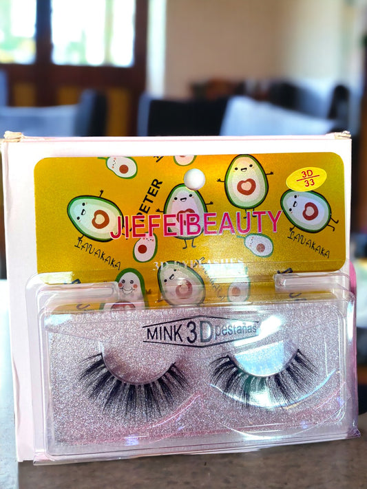 Pestañas 3D Jefei Beauty 12 PCS JF35D