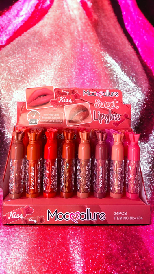 Lip Gloss Matte Candy Kiss 24 PCS MOC434