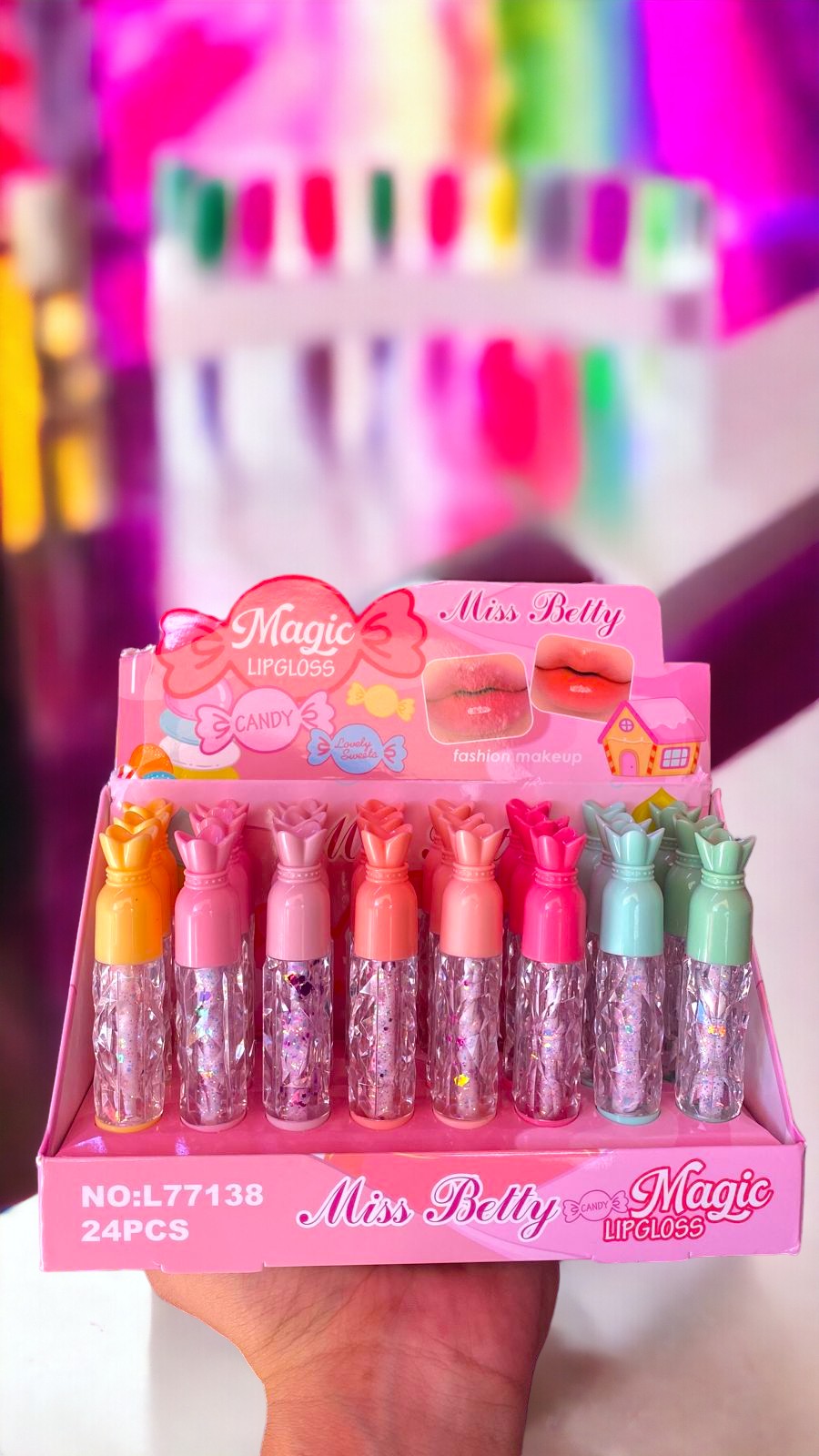 Magic Lip Gloss De Caramelo, Candy Lovely 24 PCS L77138