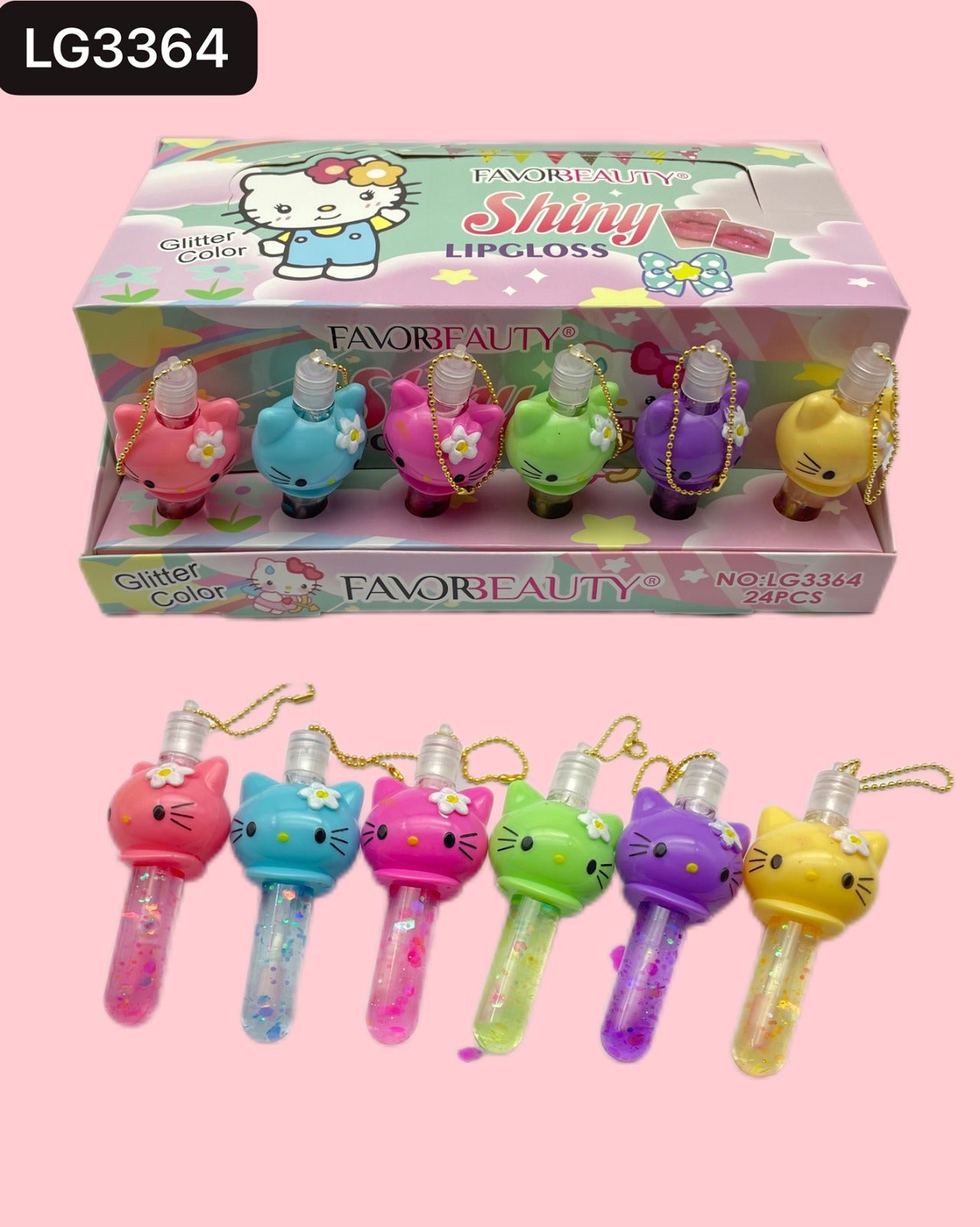 Lip Gloss Hello Kitty Colores 24 PCS LG3364