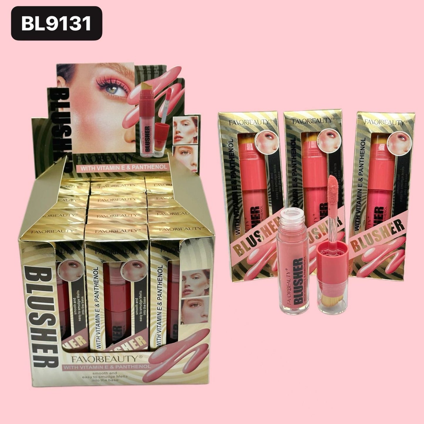 Rubor Blusher Vitamin & PANTHENOL 12 PCS BL9131