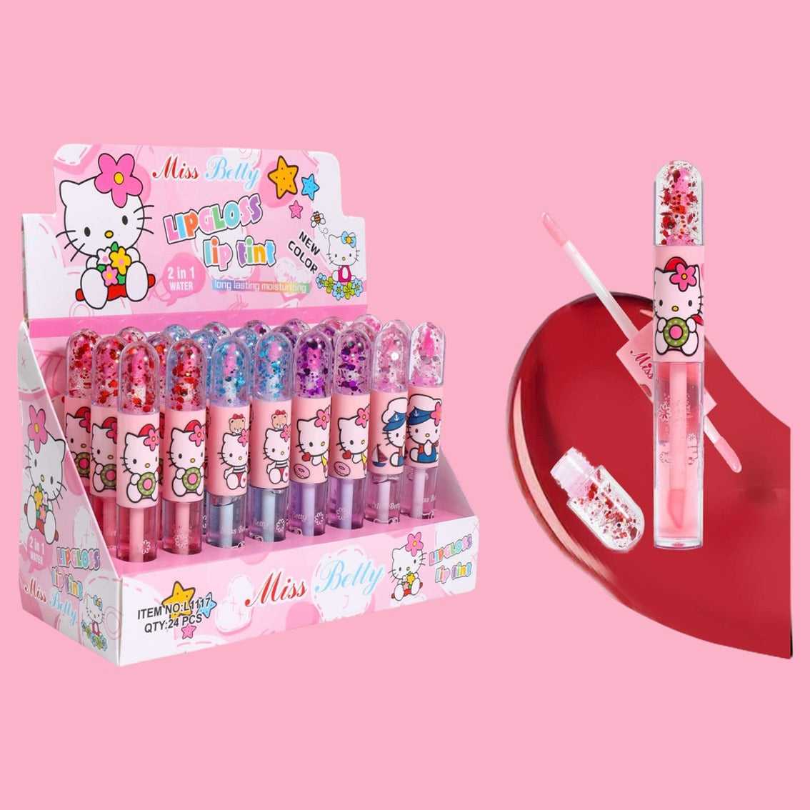 Lip Gloss Hello Kitty Miss Betty 24 PCS L1117